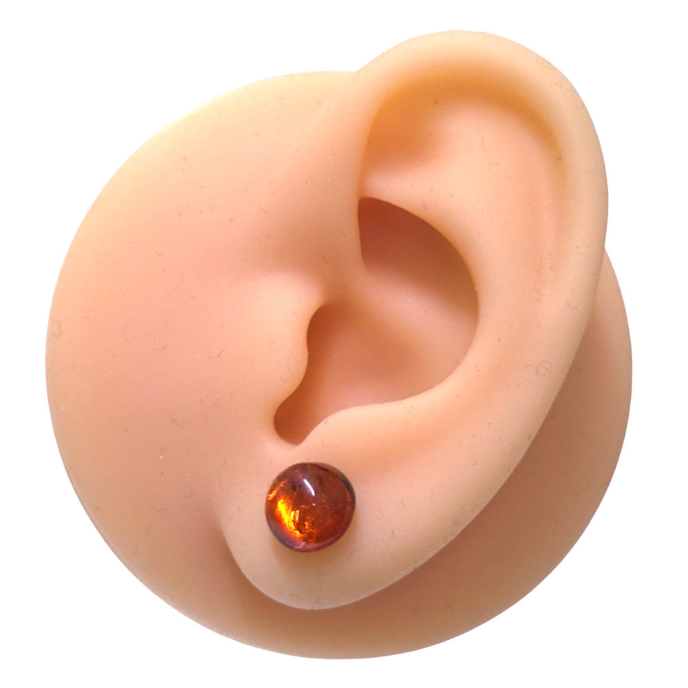 Genuine Baltic Amber Stud Earrings 759
