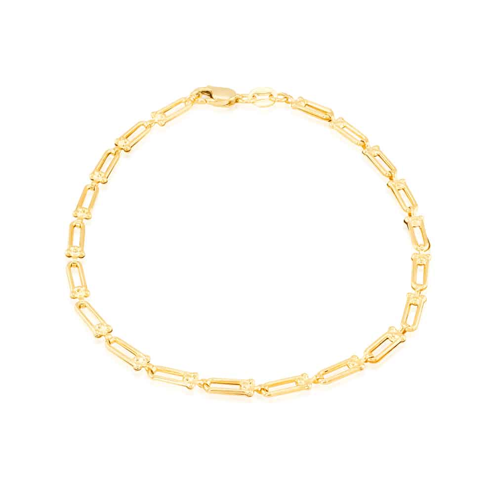 9K Yellow Gold Mini Industrial Chain Bracelet