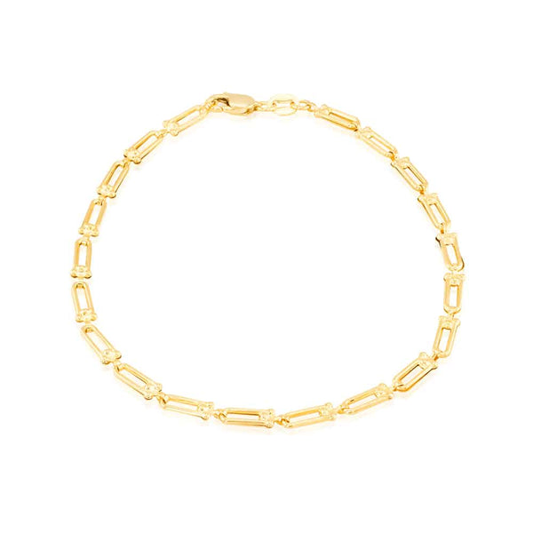 9K Yellow Gold Mini Industrial Chain Bracelet