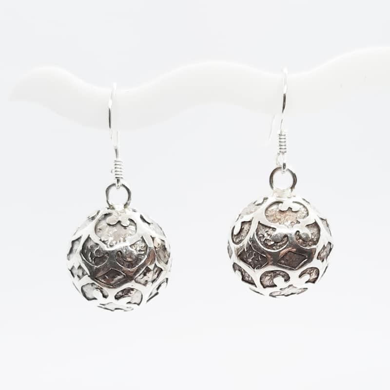 Antique Silver Lace Harmonyball Earrings