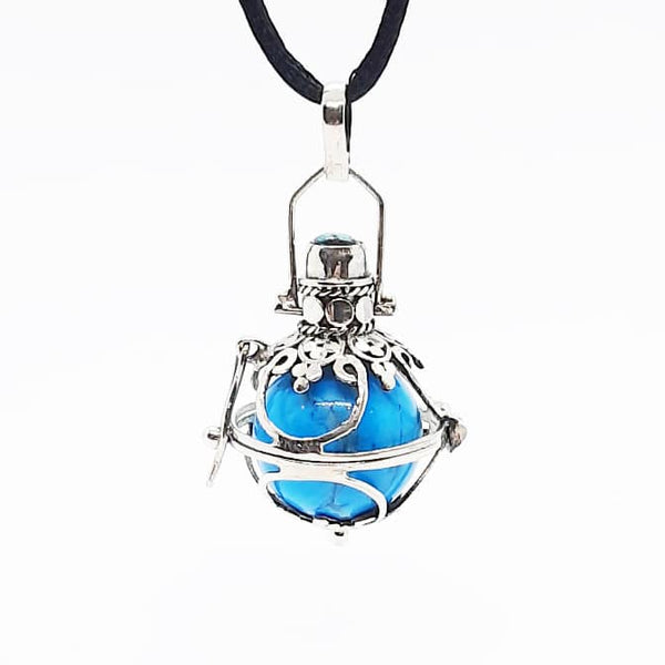 Sterling Silver Howlite Locket Pendant