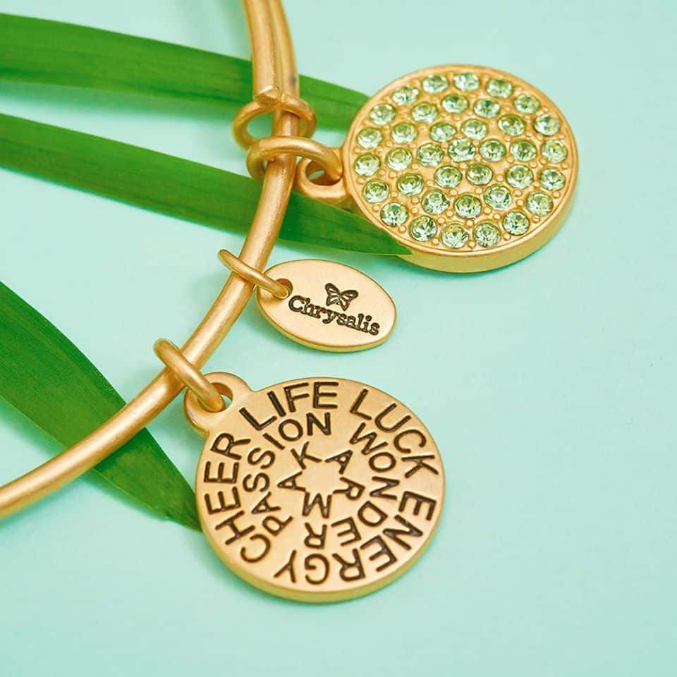 Peridot Crystal Expandable Bangle