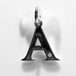 A to Z Initial Silver Pendant with Diamond