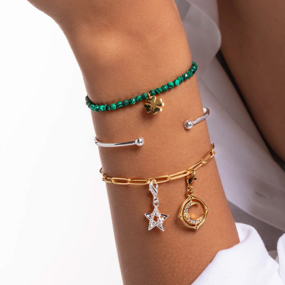 Malachite Cloverleaf Bracelet
