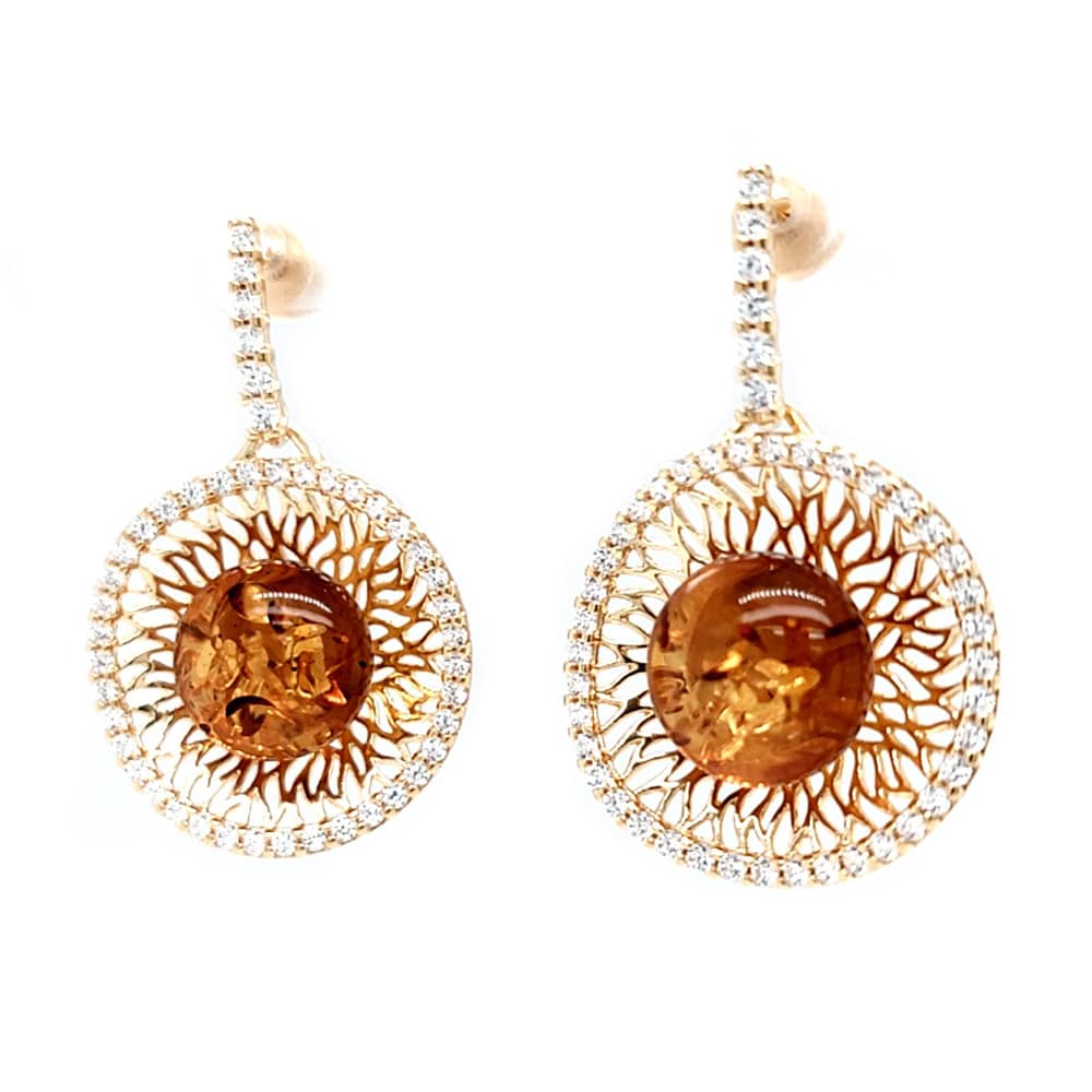 Genuine Baltic Amber Earrings 616