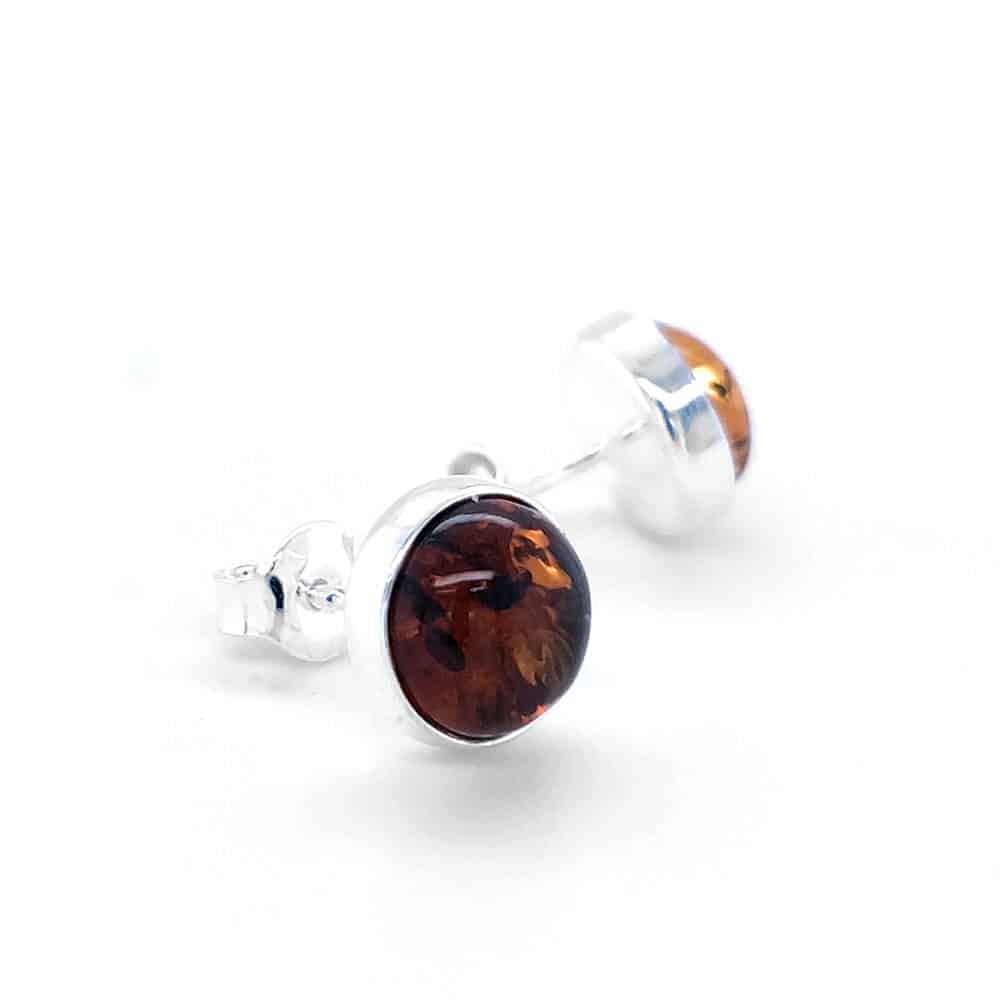 Genuine Baltic Amber Stud Earrings 696