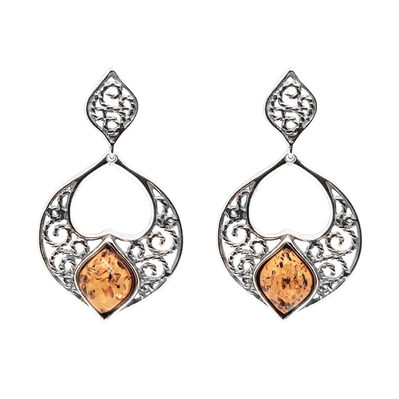Genuine Baltic Amber Earrings 732