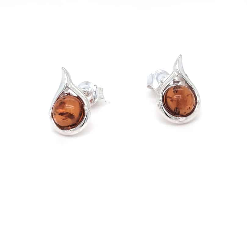Genuine Baltic Amber Stud Earrings 744