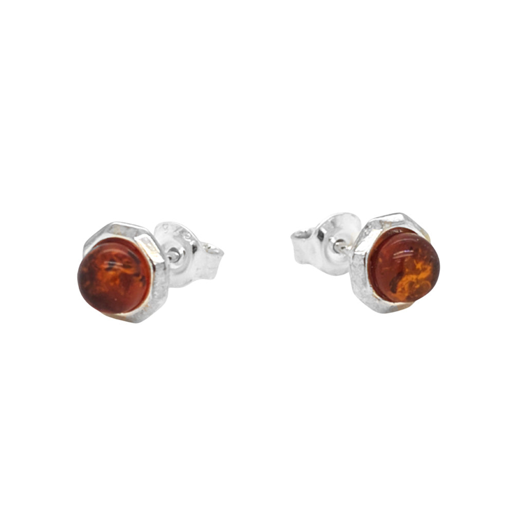 Genuine Baltic Amber Stud Earrings 757