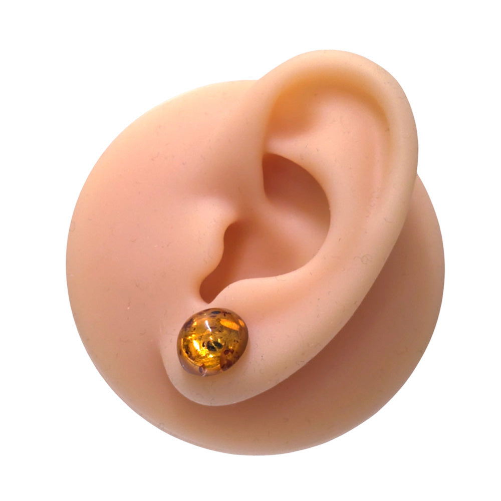 Genuine Baltic Amber Stud Earrings 758
