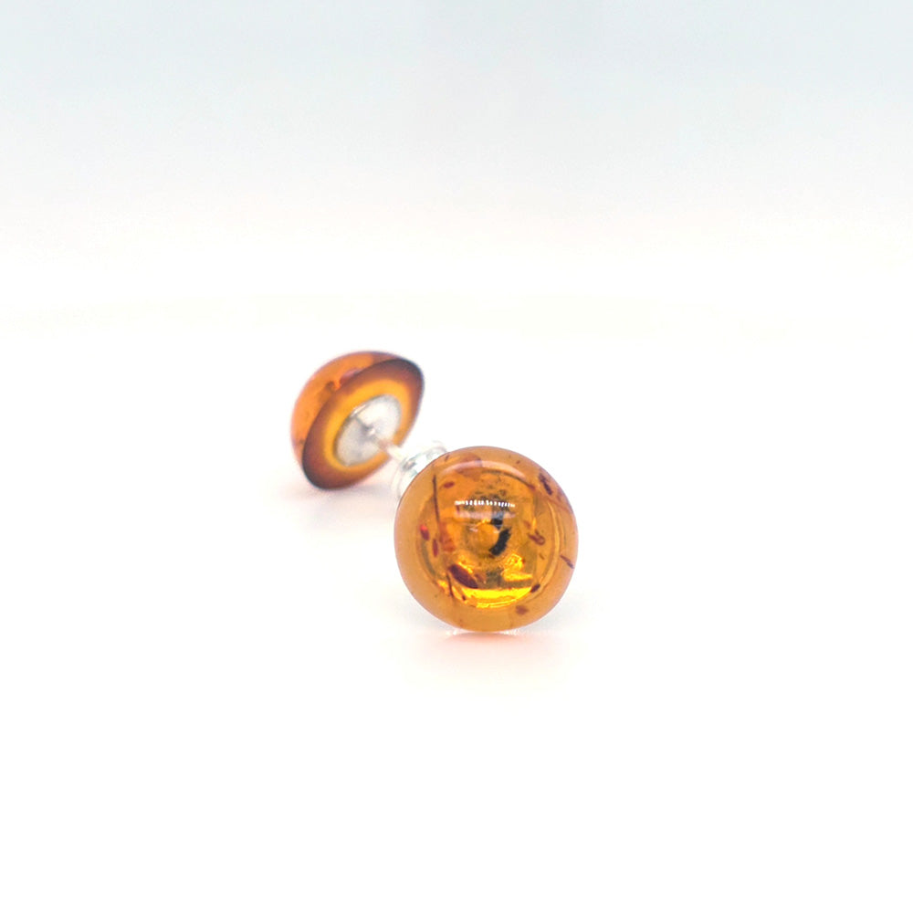 Genuine Baltic Amber Stud Earrings 758