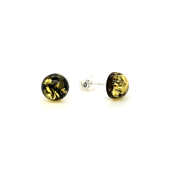Genuine Baltic Amber Stud Earrings 814