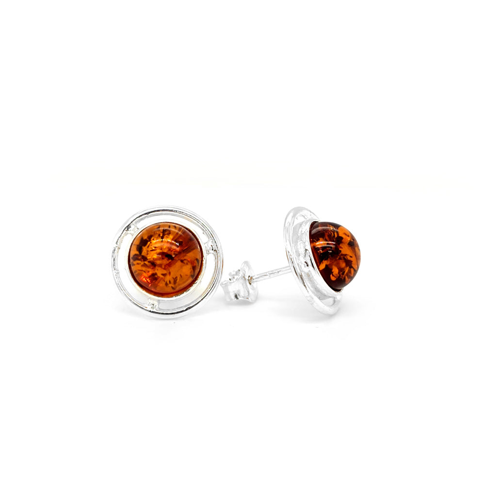 Genuine Baltic Amber Stud Earrings 826