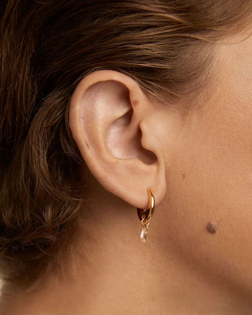 PEACH LILY HOOPS