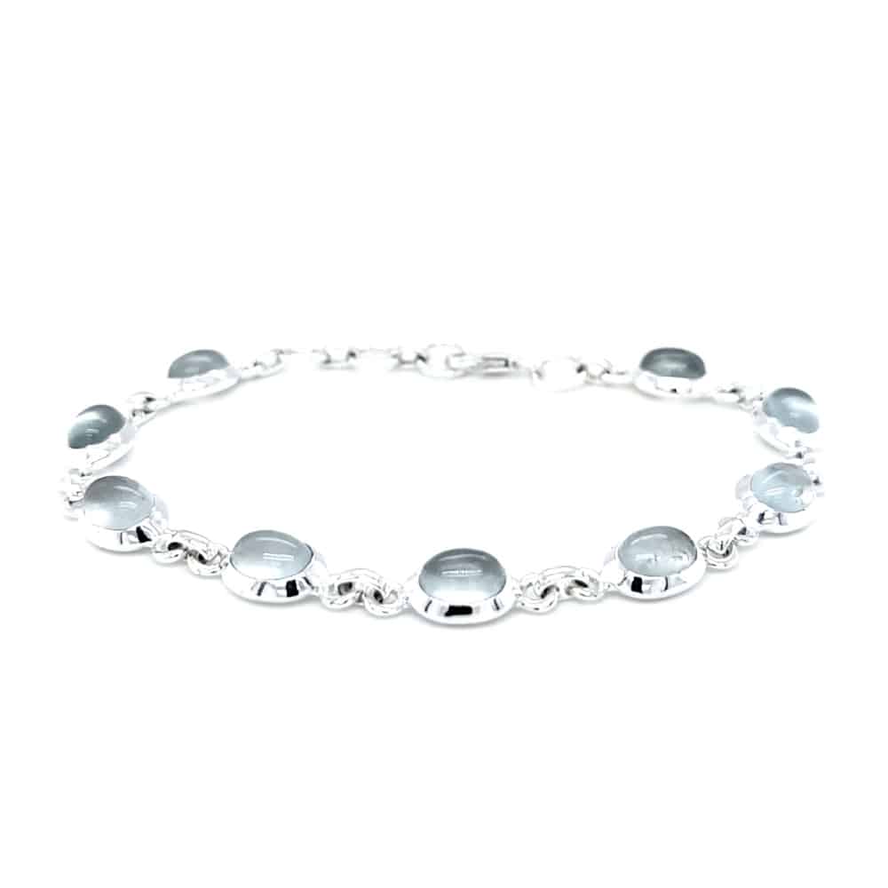 Aquamarine Silver Bracelet