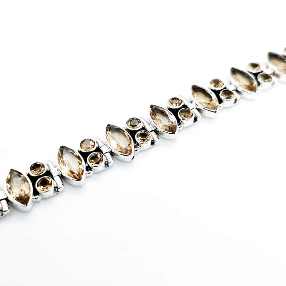 Citrine Silver Toggle Bracelet