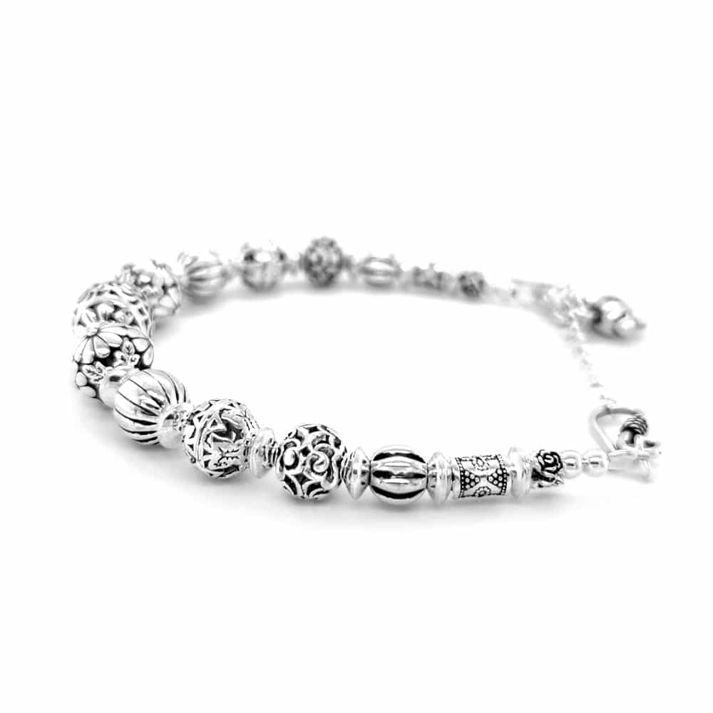Artisan Crafted Sterling Silver Beads Bracelet