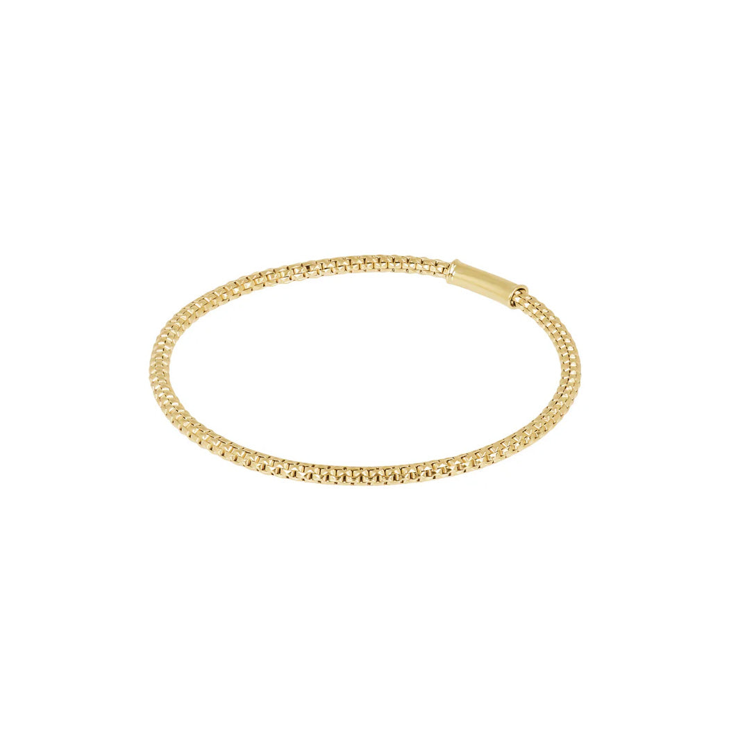 9ct Yellow Gold Elastic Popcorn Link Bracelet