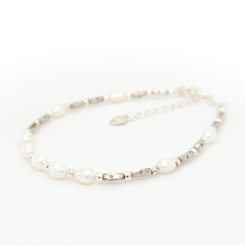 FW Pearl and Silver Beads Bracelet