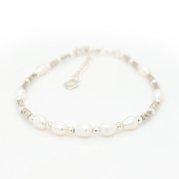 FW Pearl and Silver Beads Bracelet