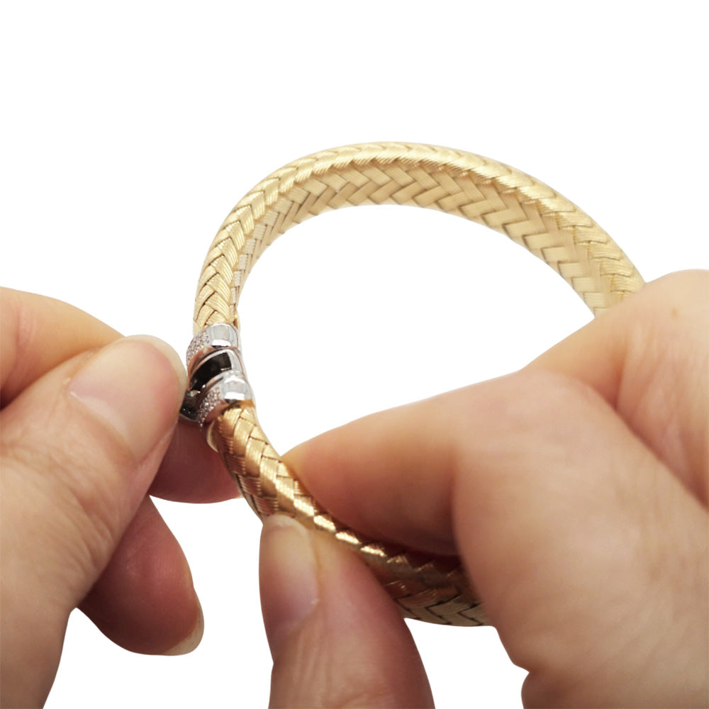 IL Diletto 925 Italian Weaved Silver Bangle