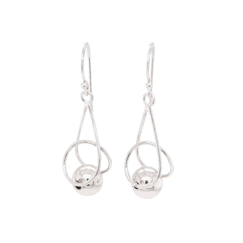 High Polished Sterling Silver Ball Earrings