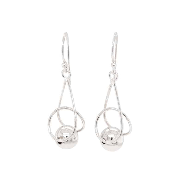 High Polished Sterling Silver Ball Earrings