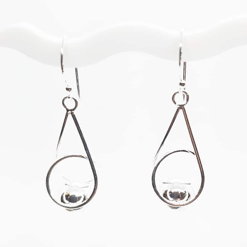 High Polished Sterling Silver Ball Earrings