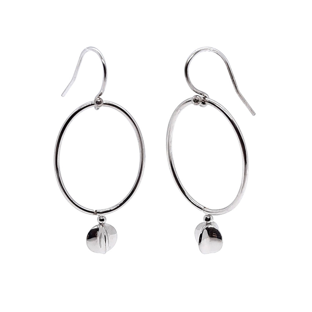 Sterling Silver Oval Hoop Earrings