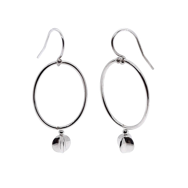 Sterling Silver Oval Hoop Earrings