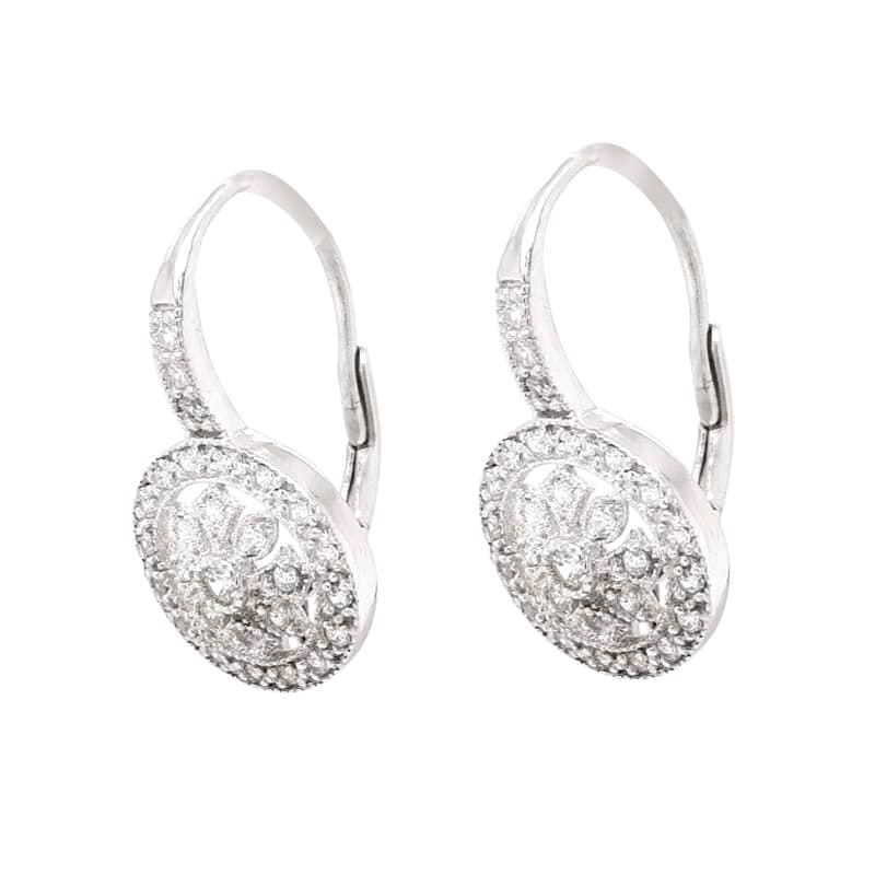 Rhodium Plated Silver Camille Earrings