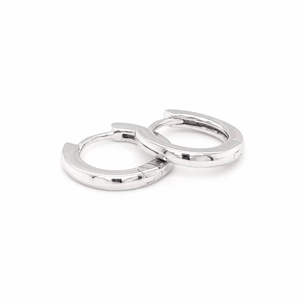 Plain Sterling Silver Huggie