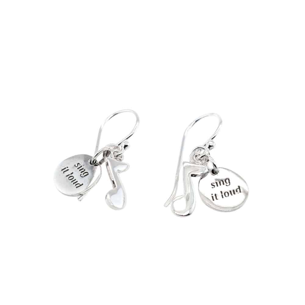 Silver Quaver Sing It Loud Earrings