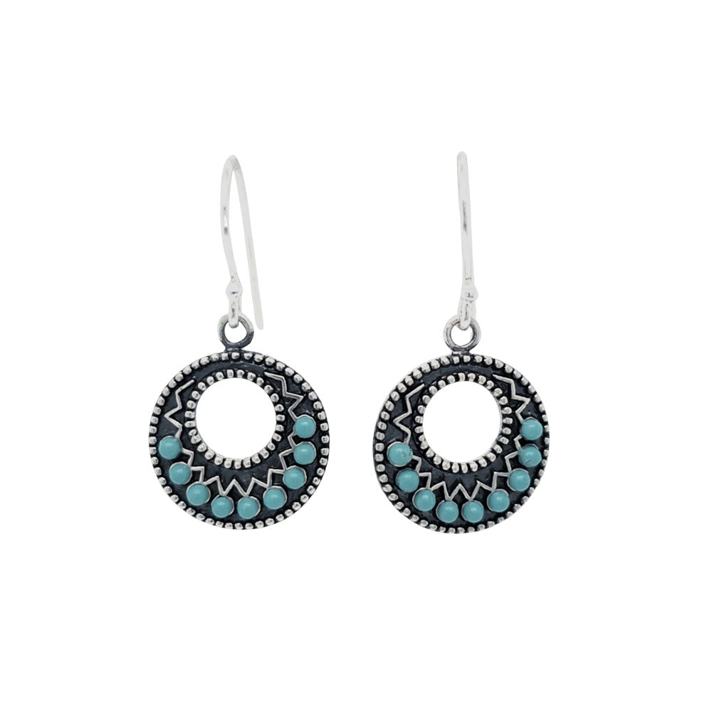 Turquoise Beads Ethenic Earrings