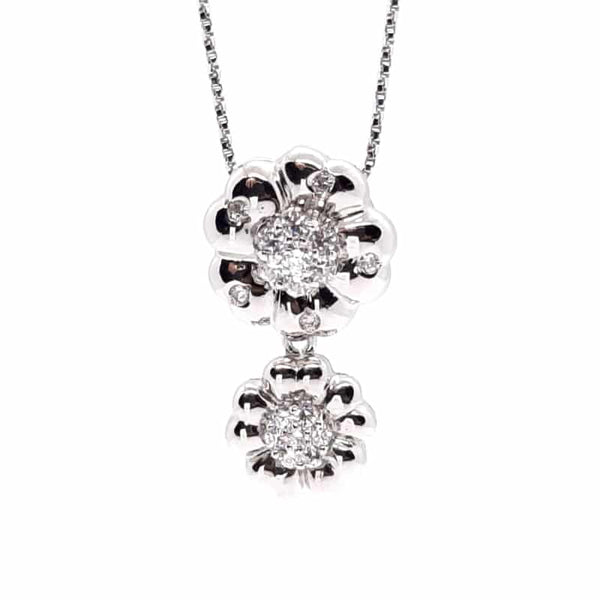 Cherry Blossom Silver Necklace