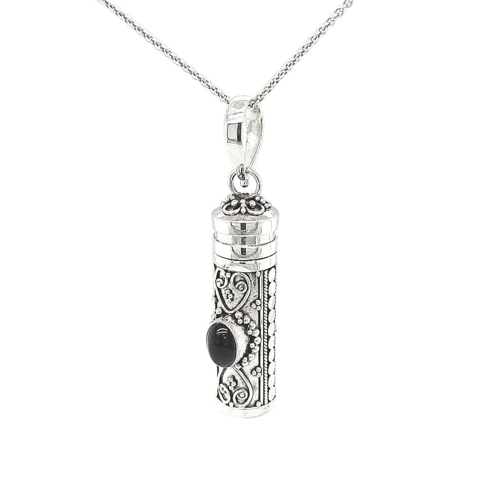 Small Keepsake Onyx Locket Pendant