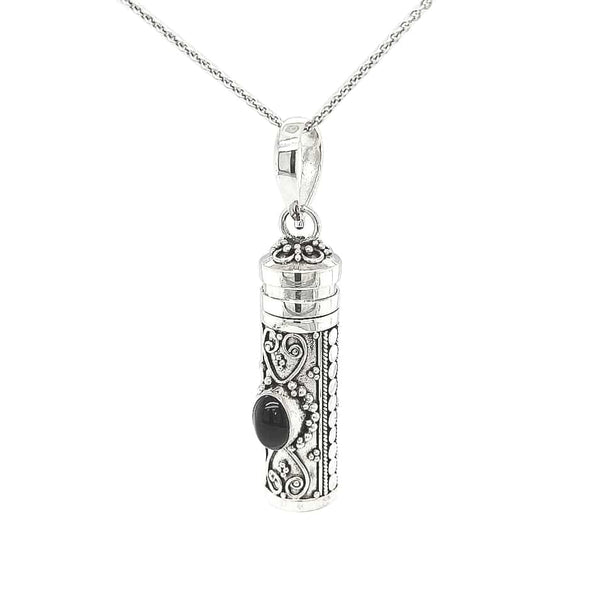 Small Keepsake Onyx Locket Pendant