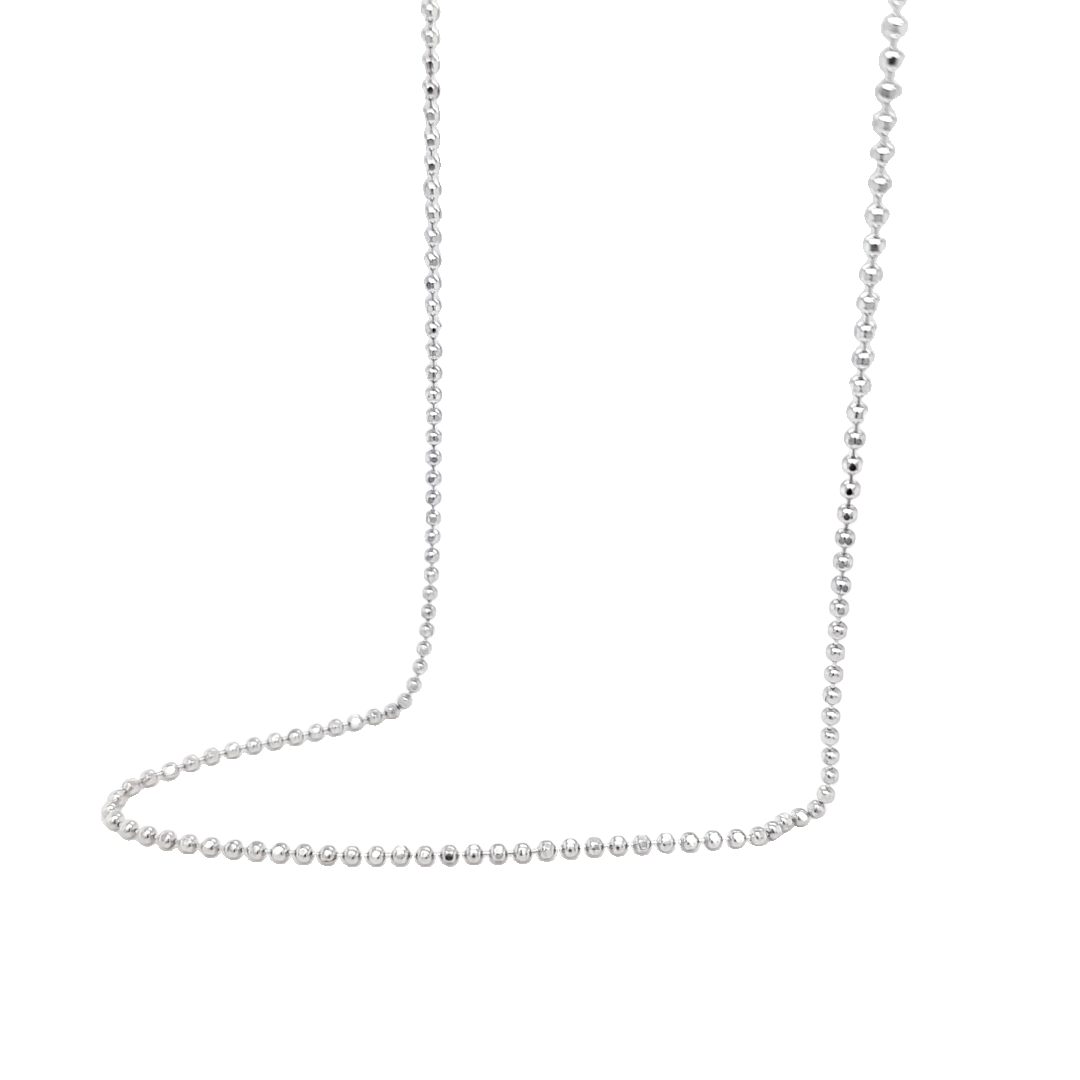 Faced Cut Ball Chain Necklace