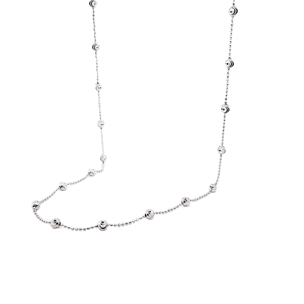Wave Cut Ball Chain Necklace