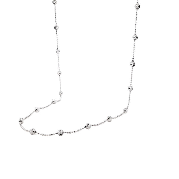 Wave Cut Ball Chain Necklace