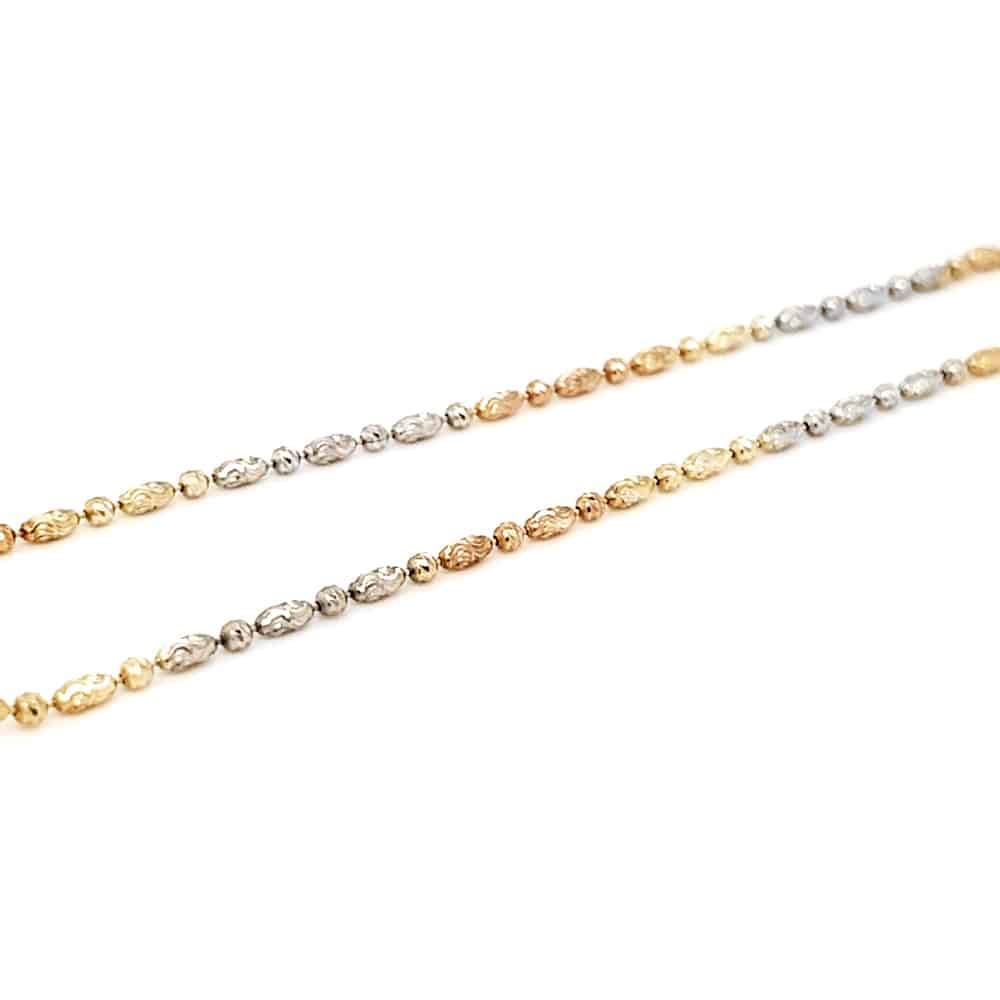 Citrine Tricolour Silver chain Necklace