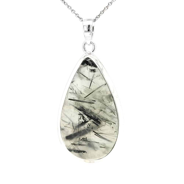 Tear Drop Fluorite Silver Necklace