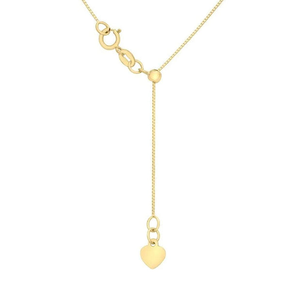 9K Yellow Gold Adjustable Box Chain