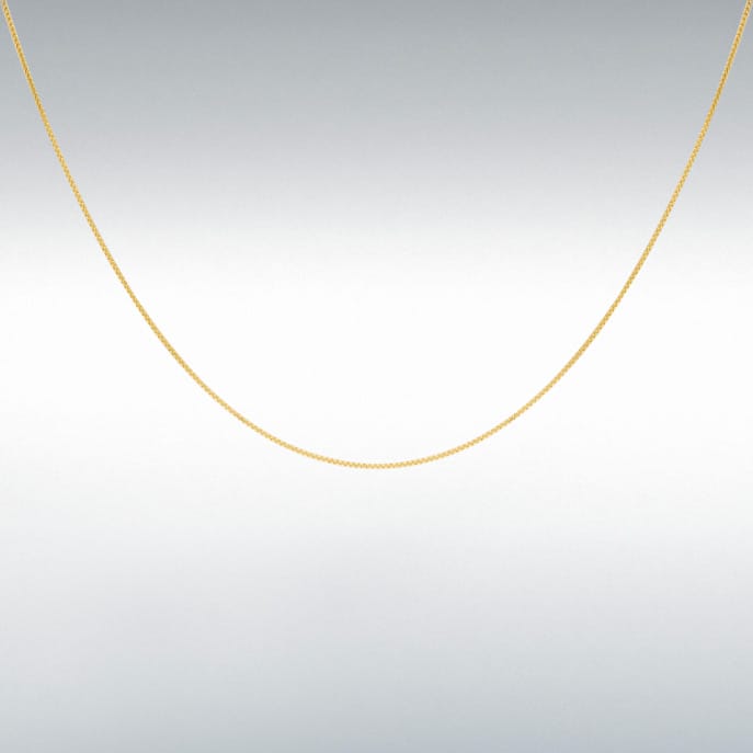 9K Yellow Gold 22 Diamond Cut Box Chain
