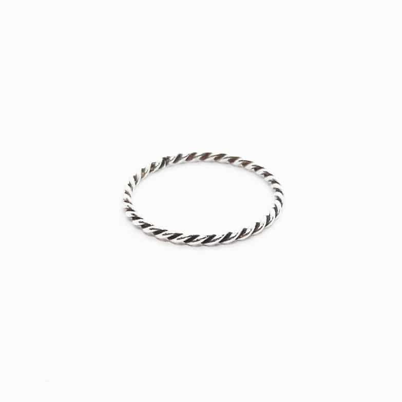Sterling Silver Stackable Twisted Ring