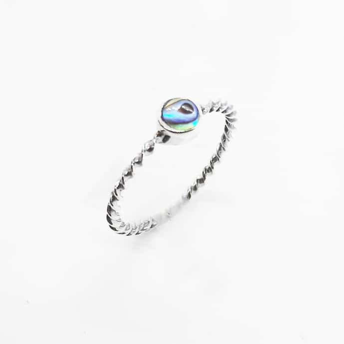 Paua Shell Sterling Silver Ring