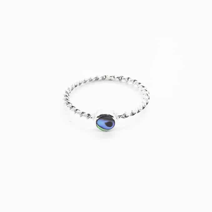 Paua Shell Sterling Silver Ring