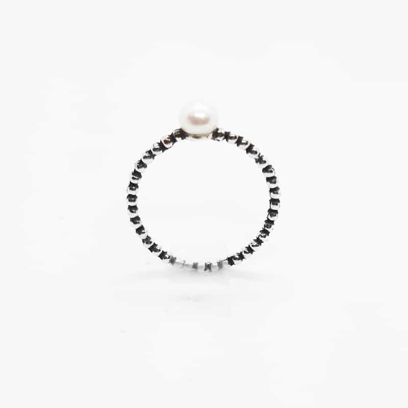 Fresh Water Pearl Oxidised Sterling Silver