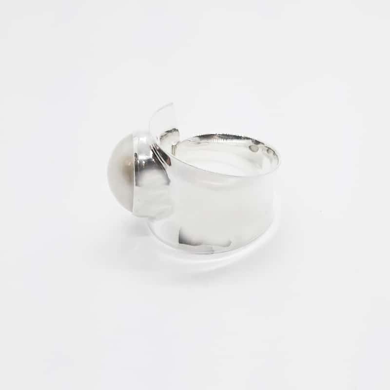 Fresh Water Mabe Pearl Sterling Silver Ring