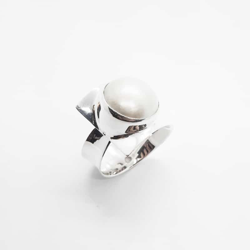Fresh Water Mabe Pearl Sterling Silver Ring